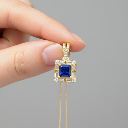 Golden Square Vintage Princess Pendant