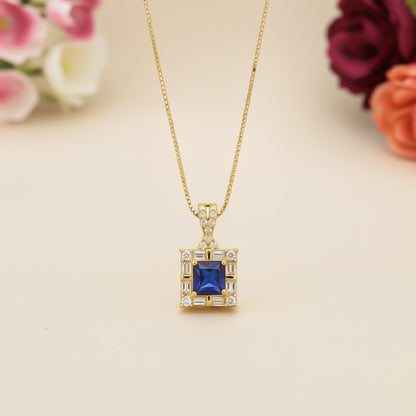 Golden Square Vintage Princess Pendant