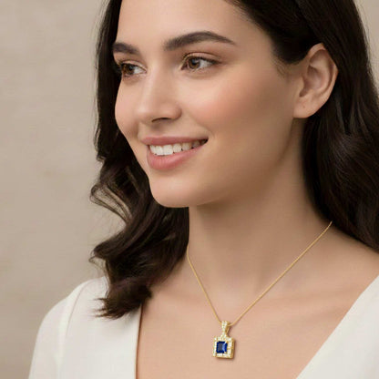 Golden Square Vintage Princess Pendant