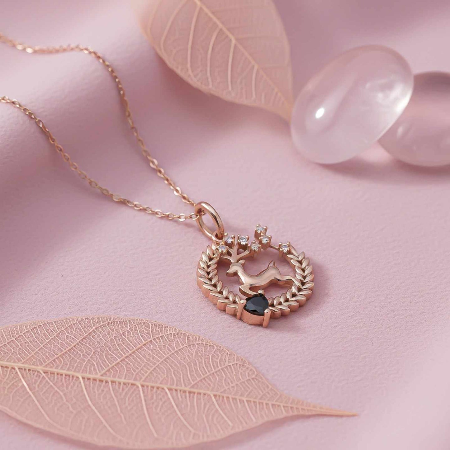 Rose Gold Deer Style Pendant