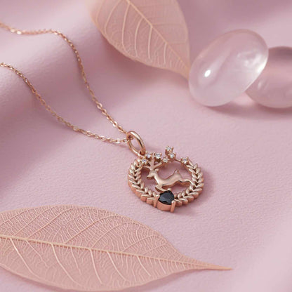 Rose Gold Deer Style Pendant