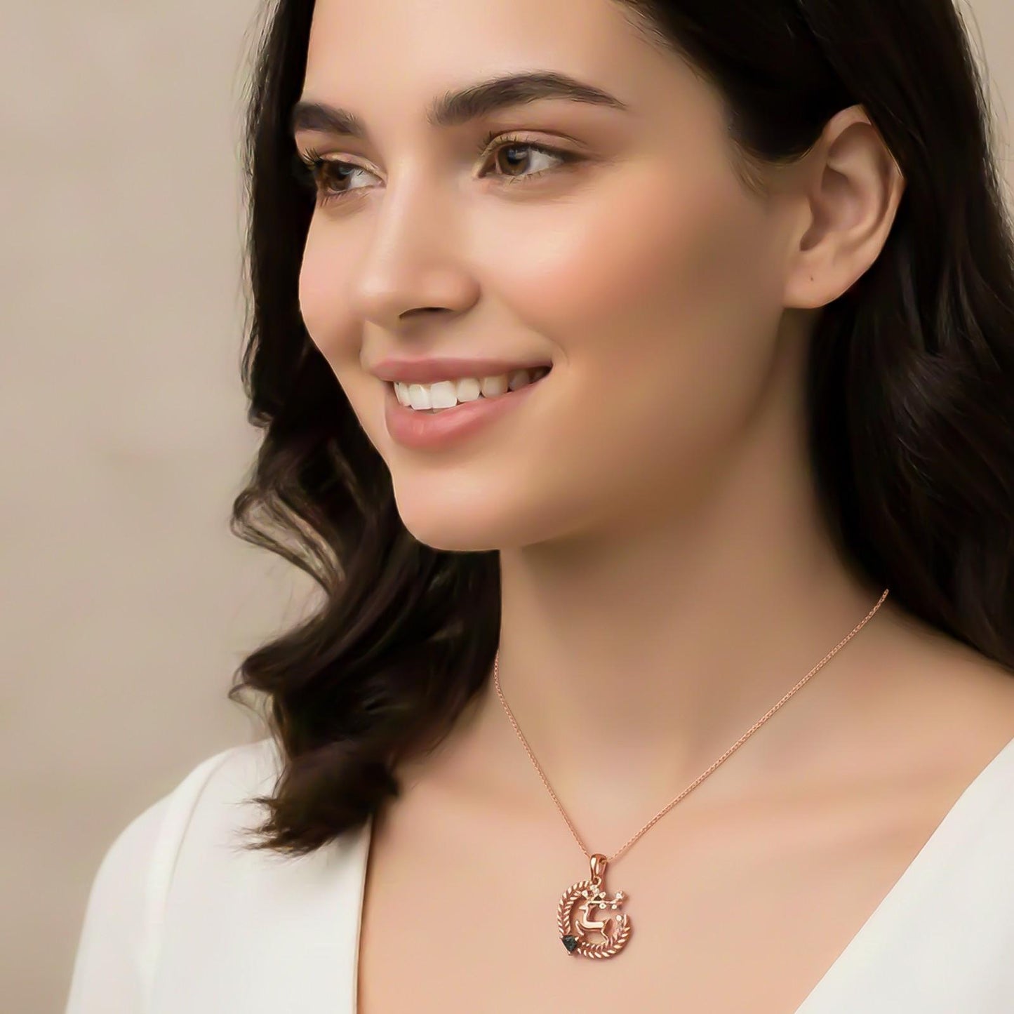 Rose Gold Deer Style Pendant