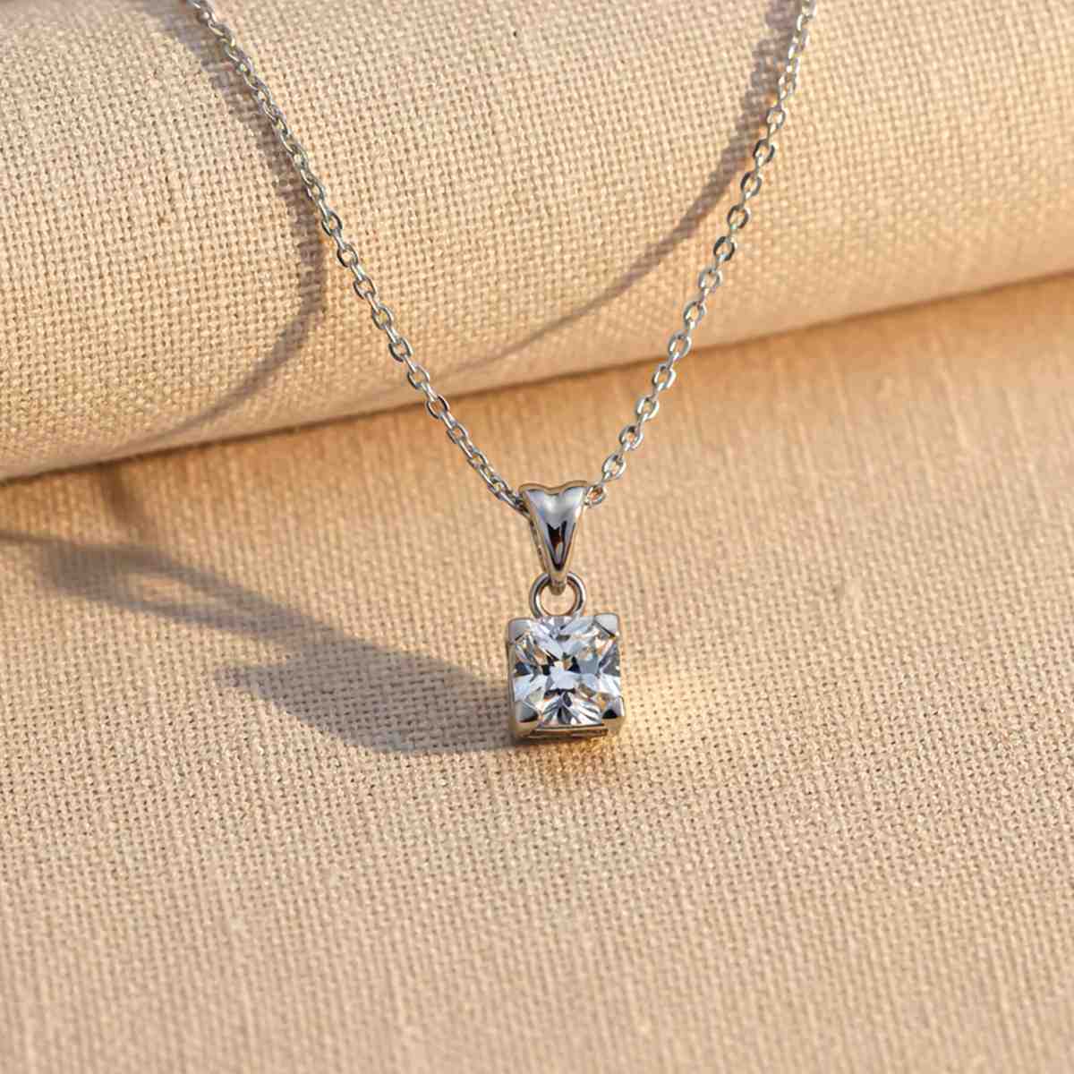 Silver Classy Solitaire Pendant