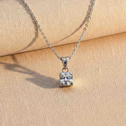 Silver Classy Solitaire Pendant