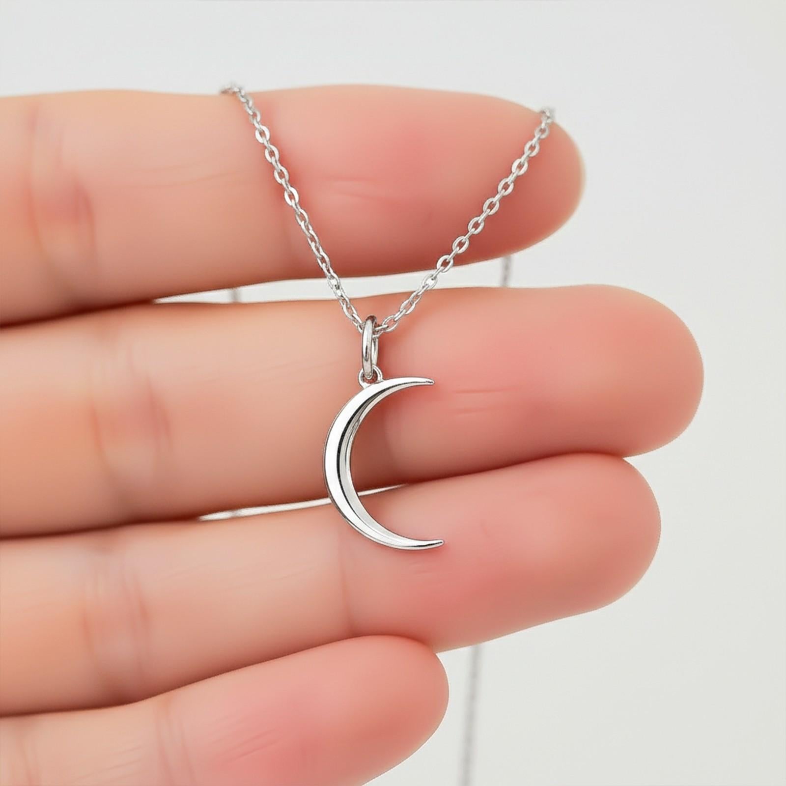 EL MOON by mananails ♡ Jewelry silver Silver Stunning Moon Pendant
