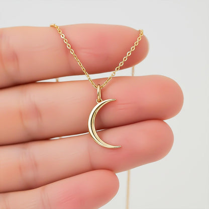 Golden Stunning Moon Pendant