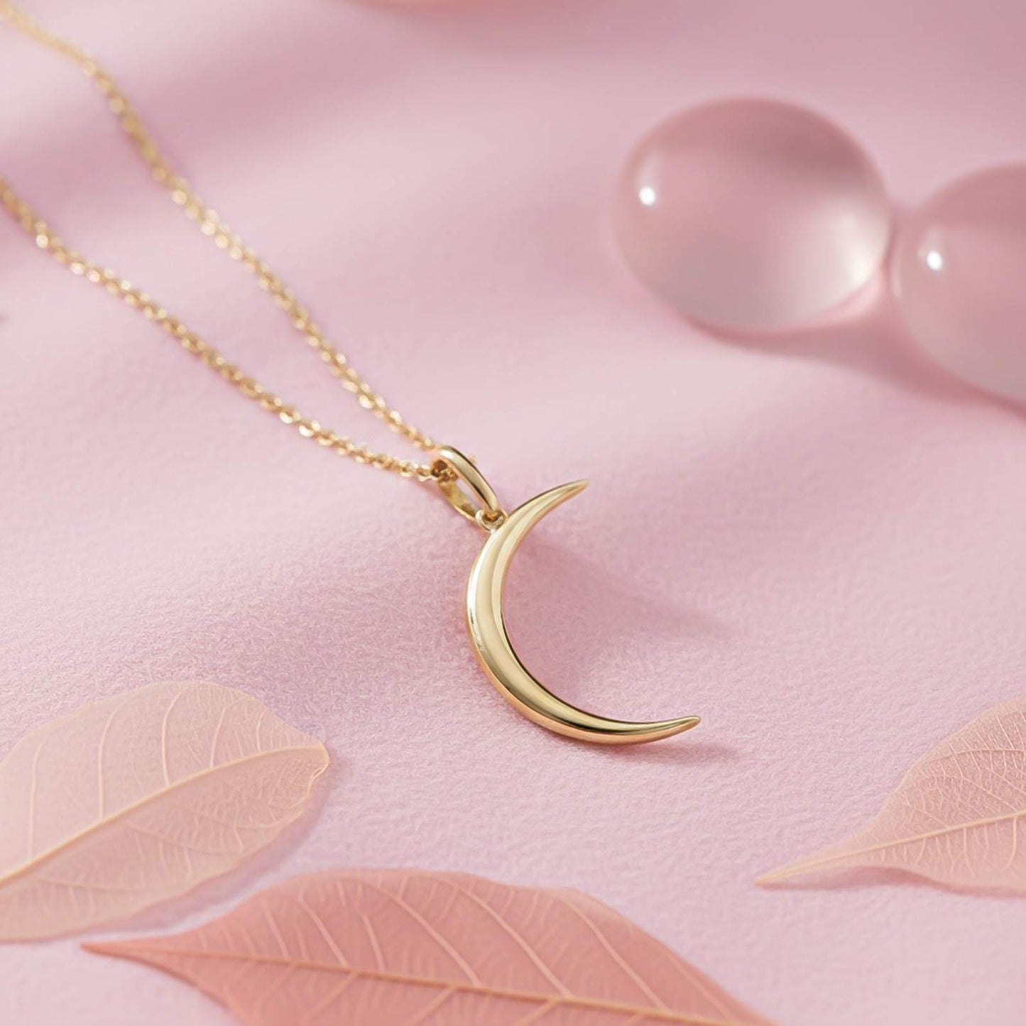 Golden Stunning Moon Pendant
