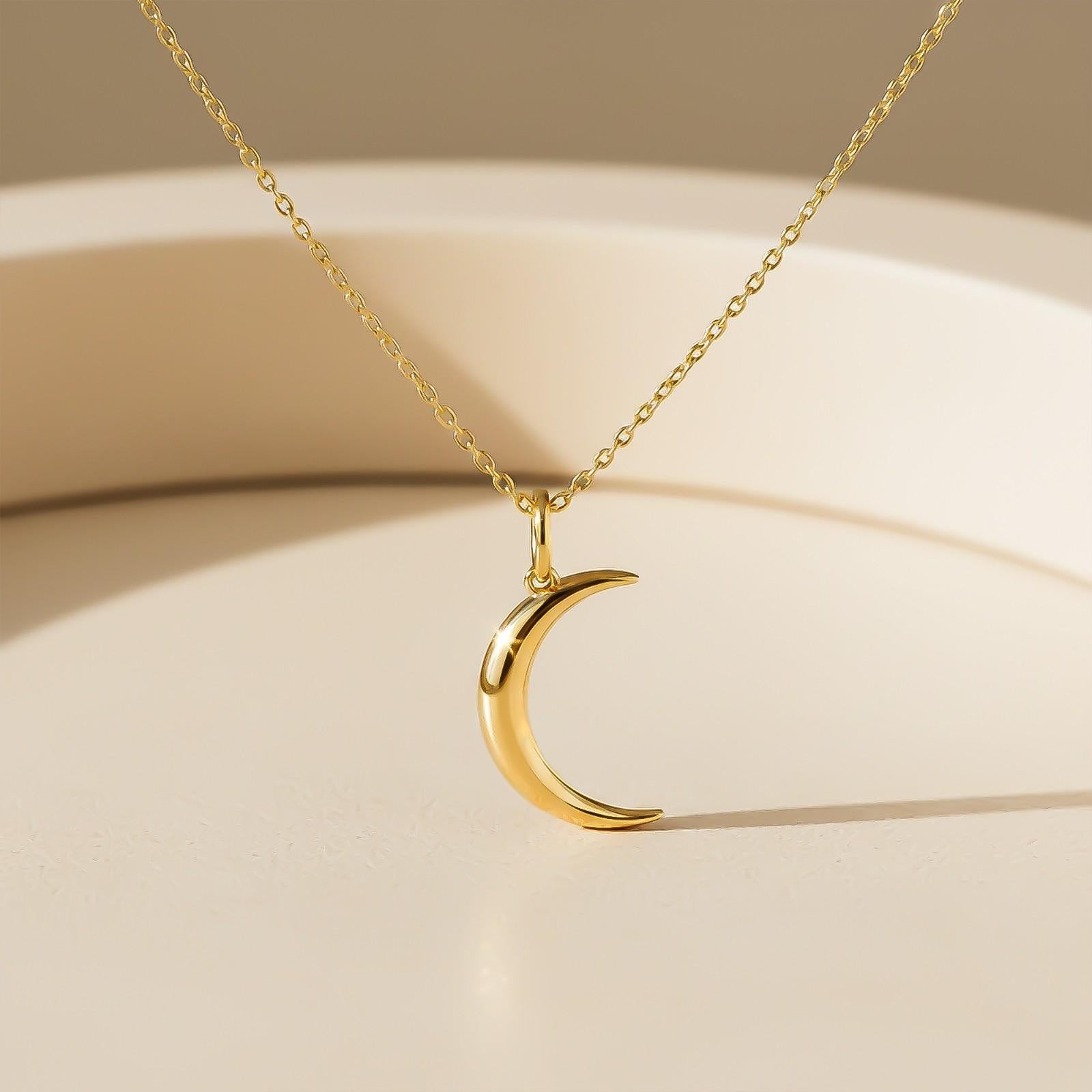 Golden Stunning Moon Pendant
