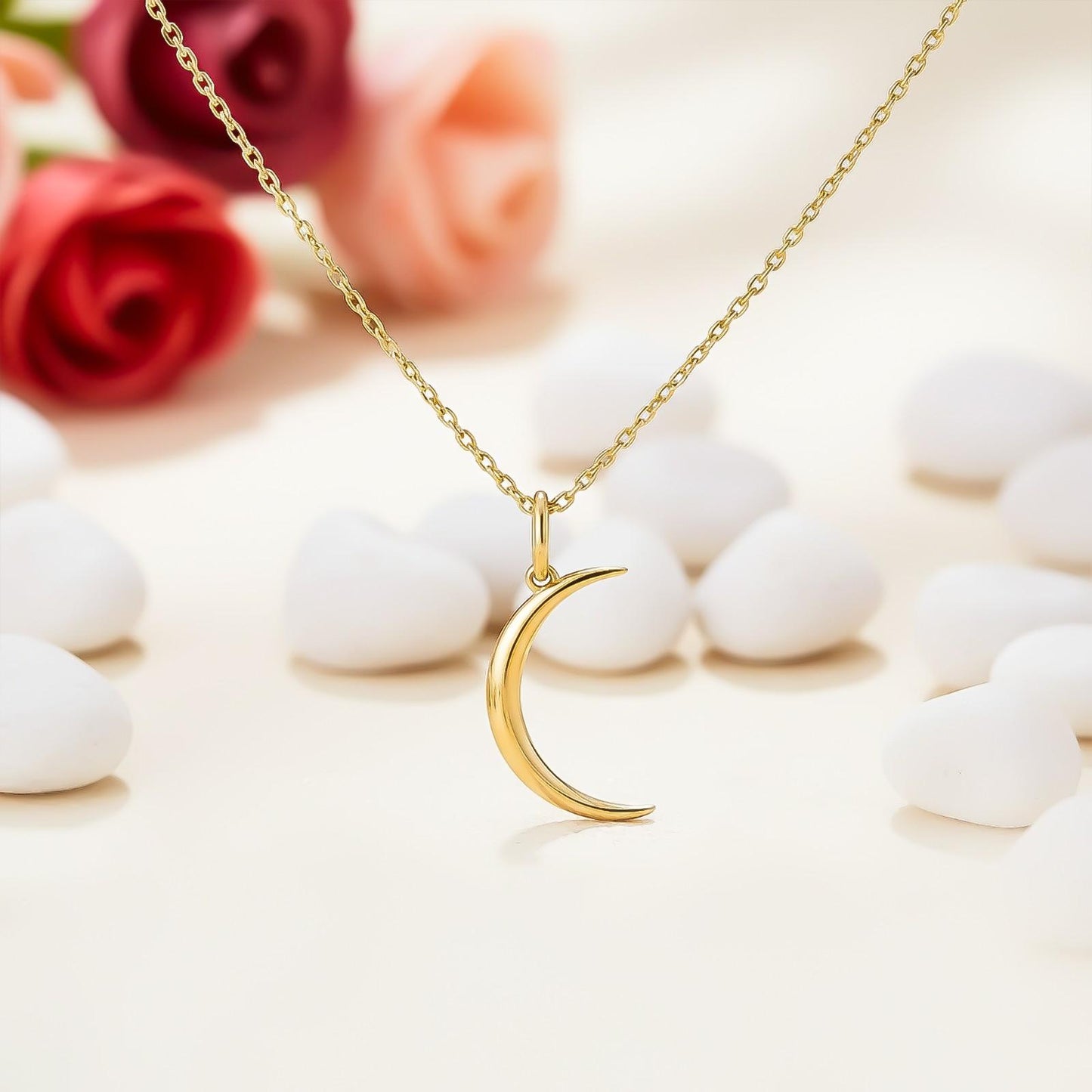 Golden Stunning Moon Pendant
