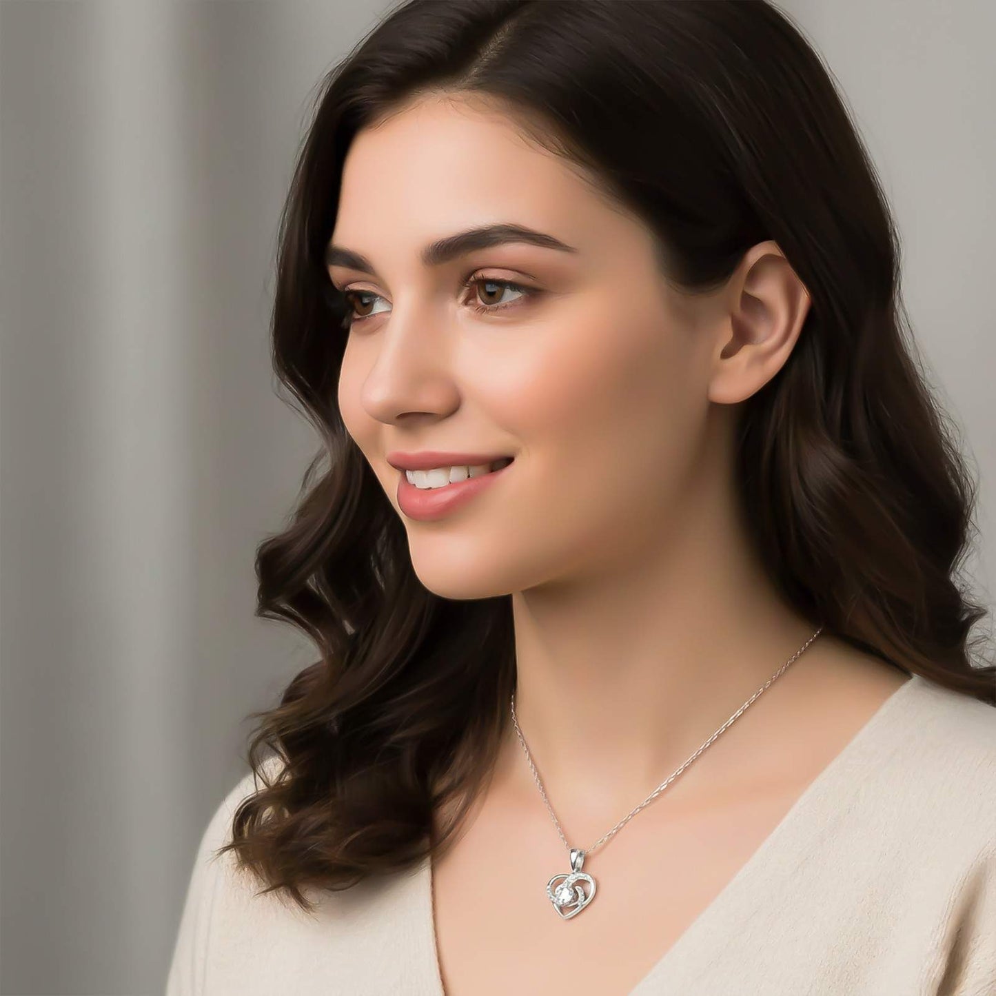 Sterling Silver Heart Love Pendant