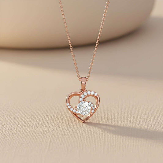 Rose Gold Heart Love Pendant