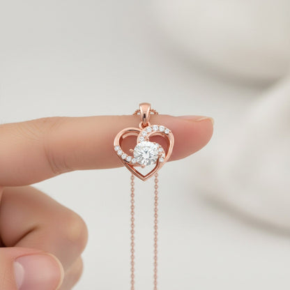 Rose Gold Heart Love Pendant