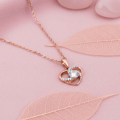 Rose Gold Heart Love Pendant