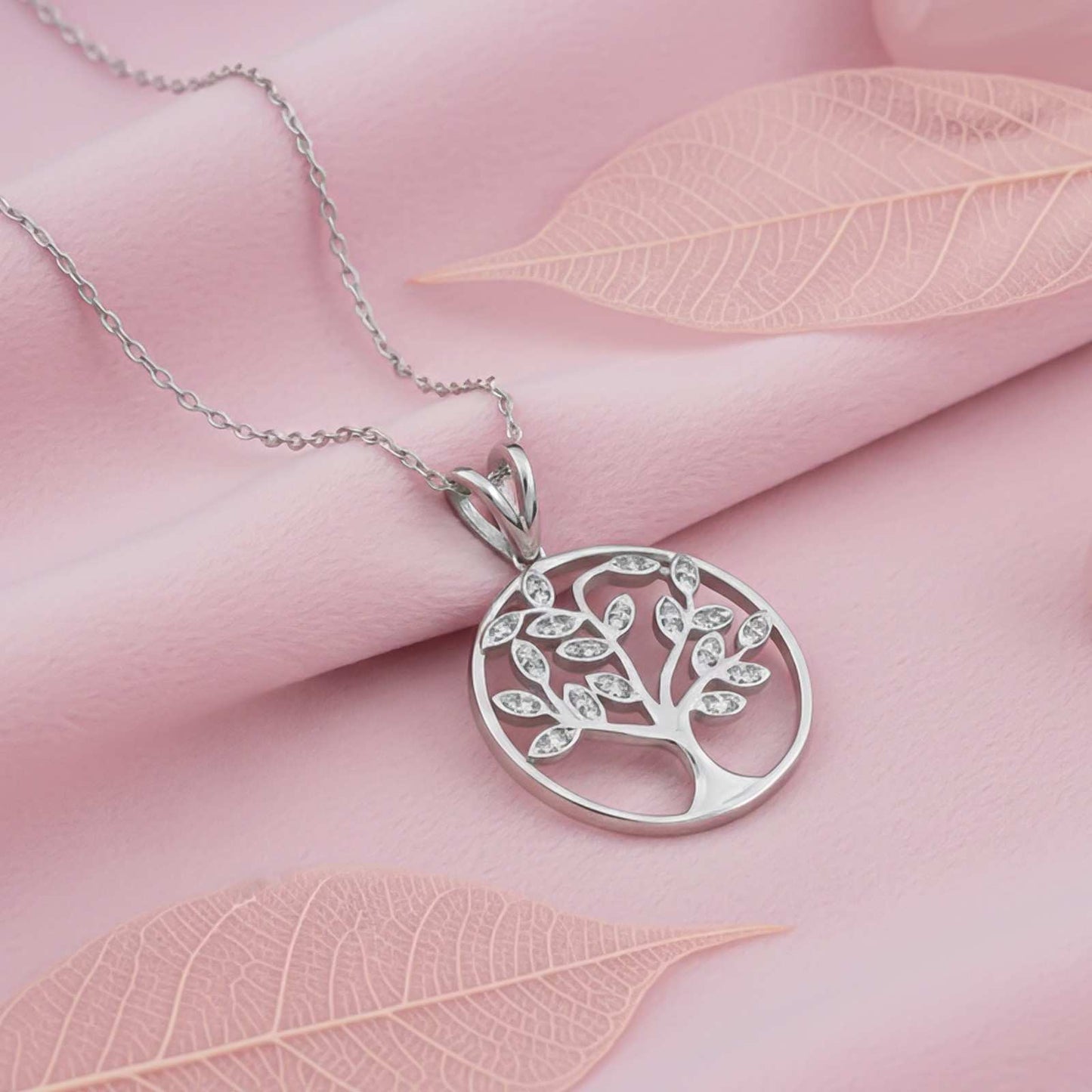 Silver Family Tree Pendant