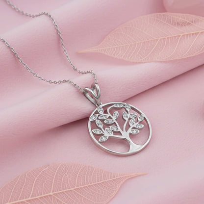 Silver Family Tree Pendant