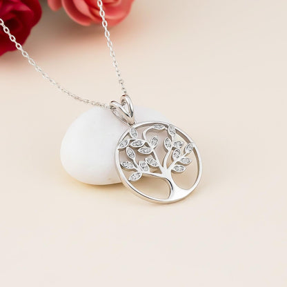 Silver Family Tree Pendant