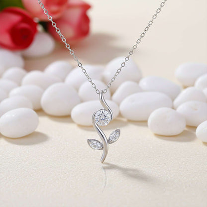 Silver Growing Plant Minimalist Pendant