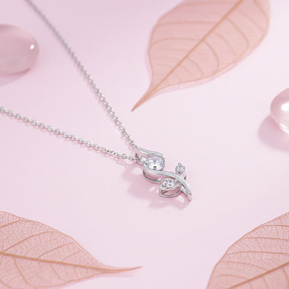 Silver Growing Plant Minimalist Pendant