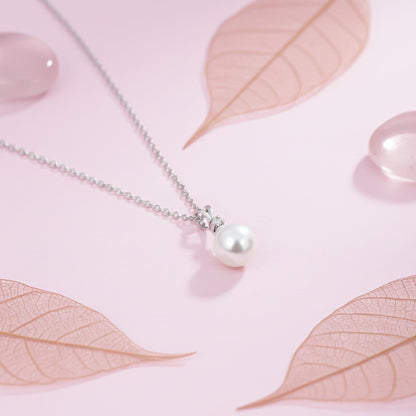 Silver Freshwater Water Moon Pendant