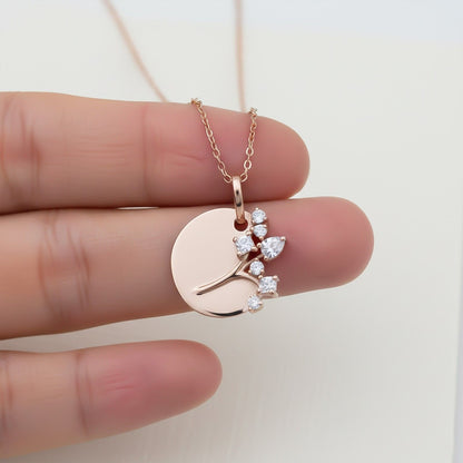 Rose Gold Family Tree Pendant