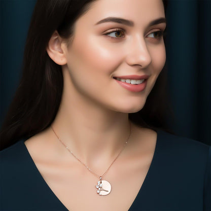 Rose Gold Family Tree Pendant