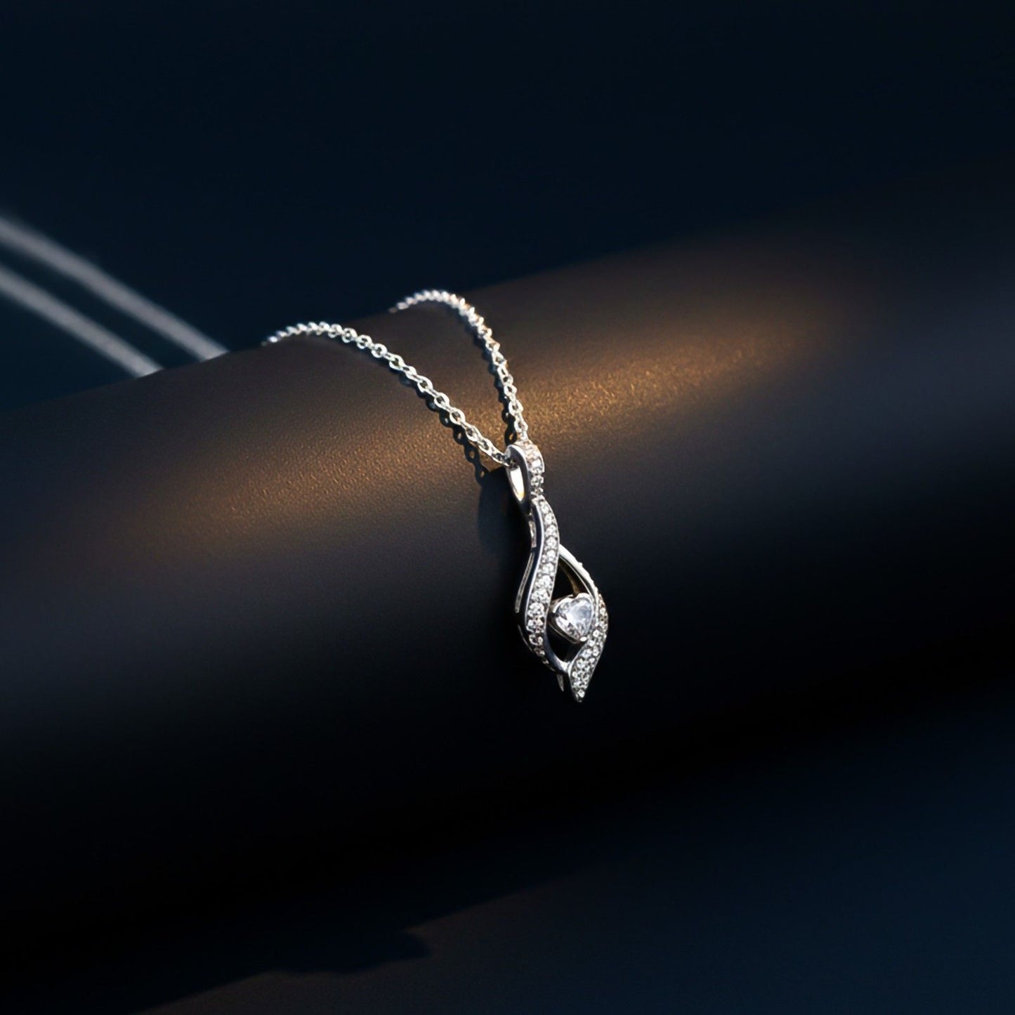Silver Moonlight Diamond Pendant