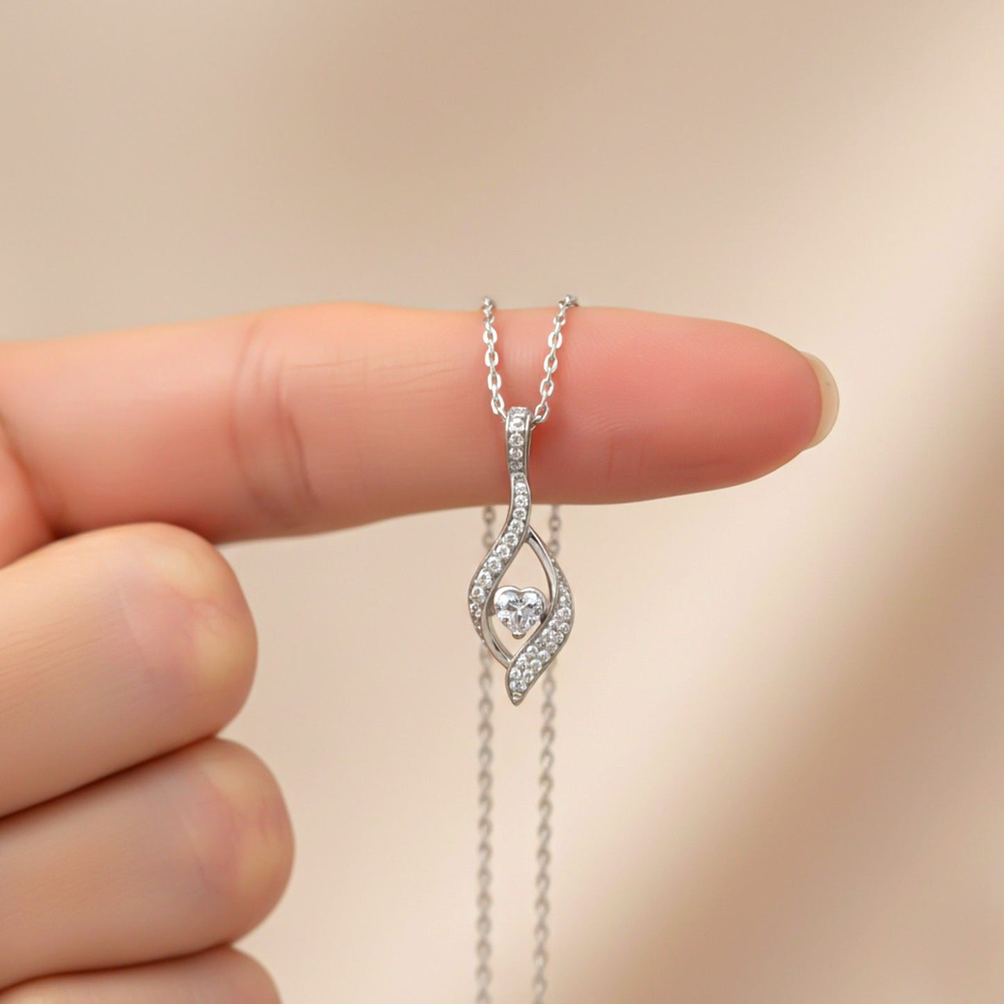 Silver Moonlight Diamond Pendant