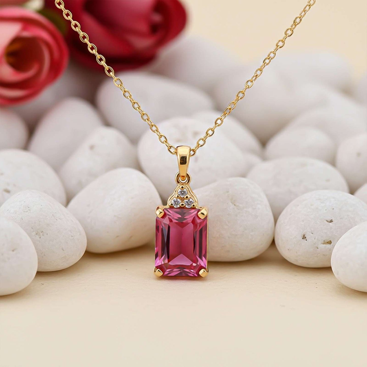 Golden Gracious Ruby Pendant