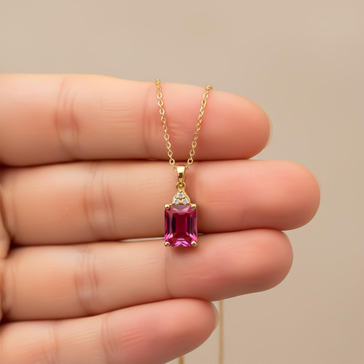 Golden Gracious Ruby Pendant
