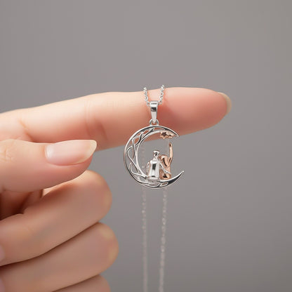 Silver & Rose Gold Couples Circle Pendant Gifts for Women