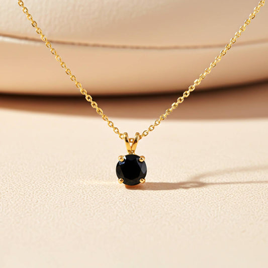 Golden Black Diamond Spherical Pendant