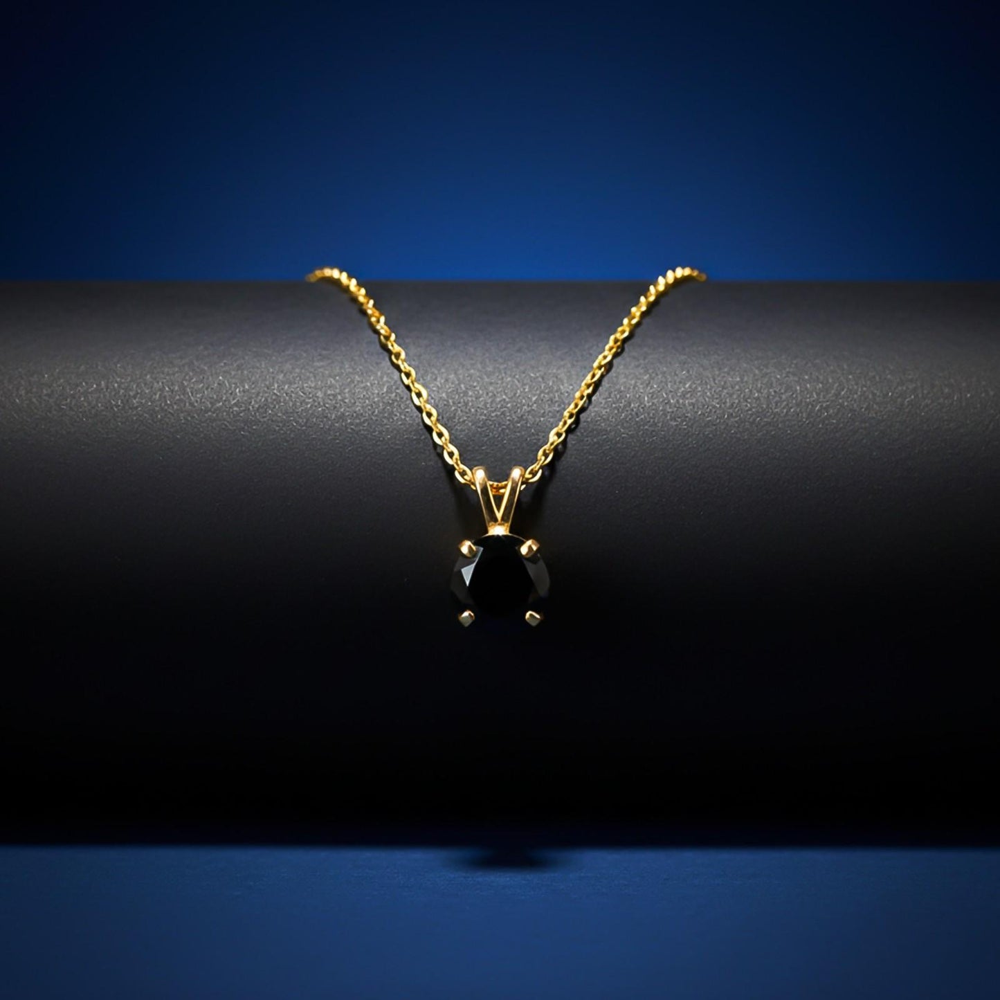 Golden Black Diamond Spherical Pendant