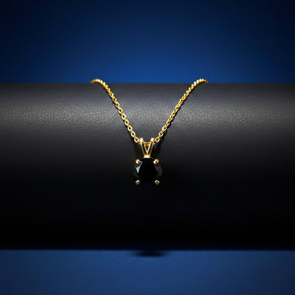 Golden Black Diamond Spherical Pendant