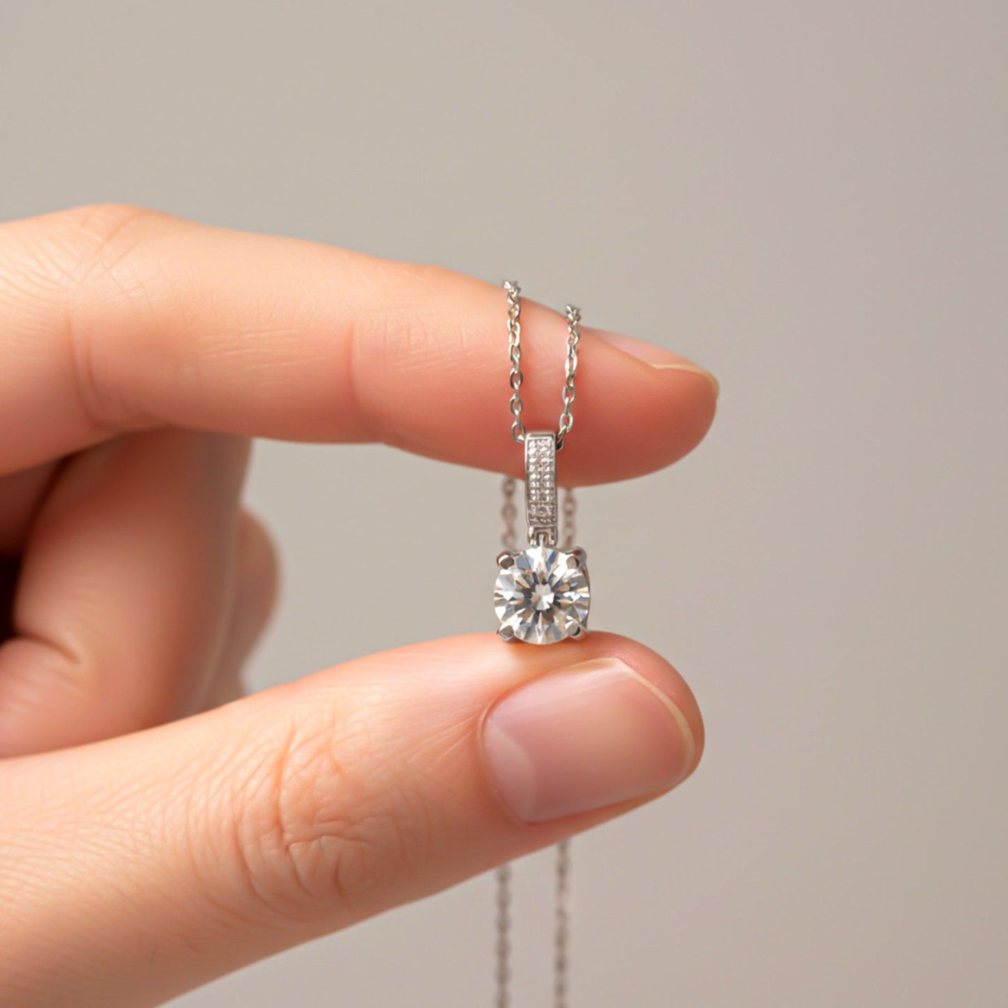 Silver Classic Pendant For Women's