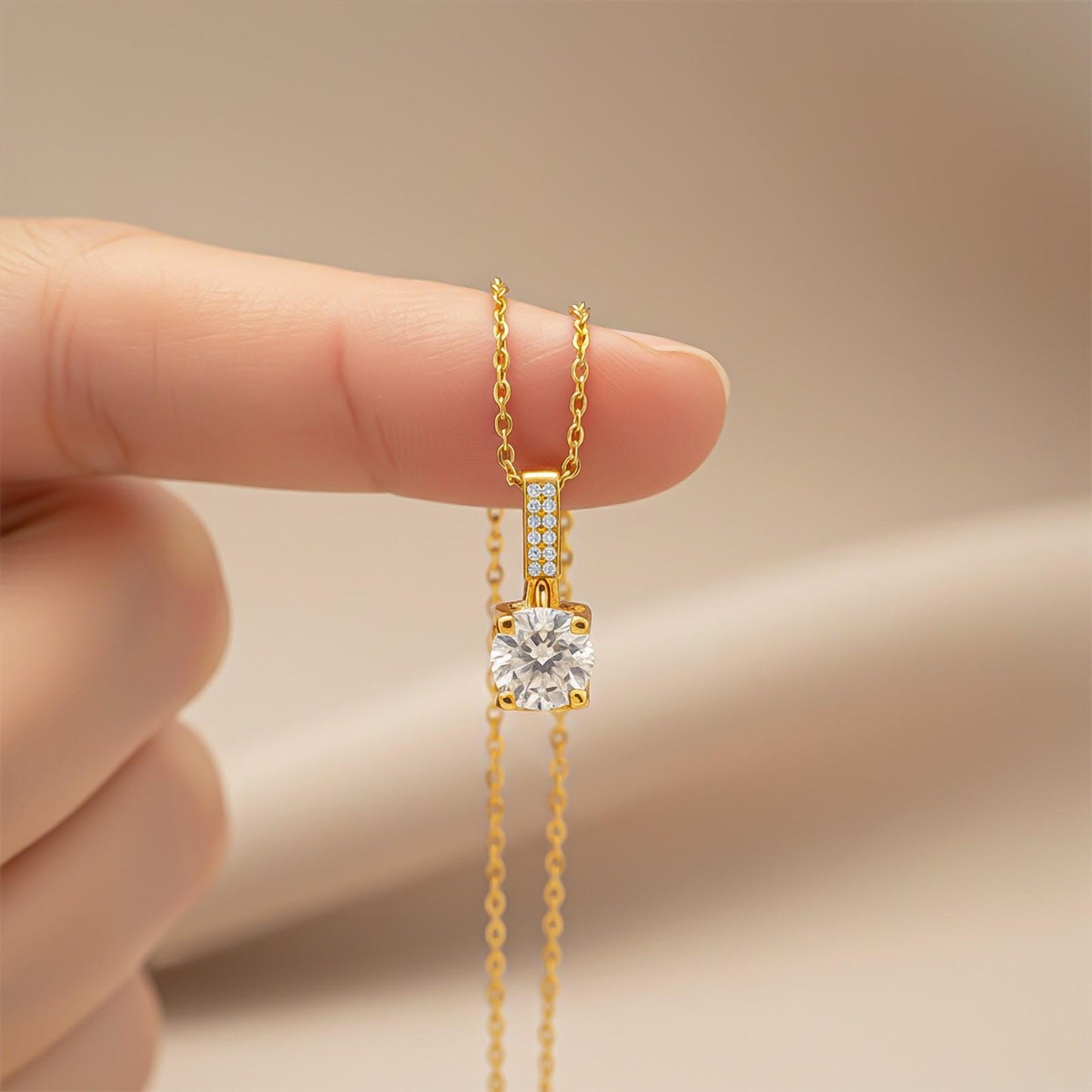 Golden Classic Pendant For Women's