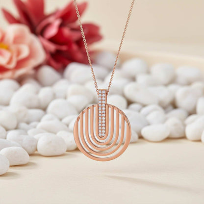 Silver Clutched Medal Rose Gold Pendant