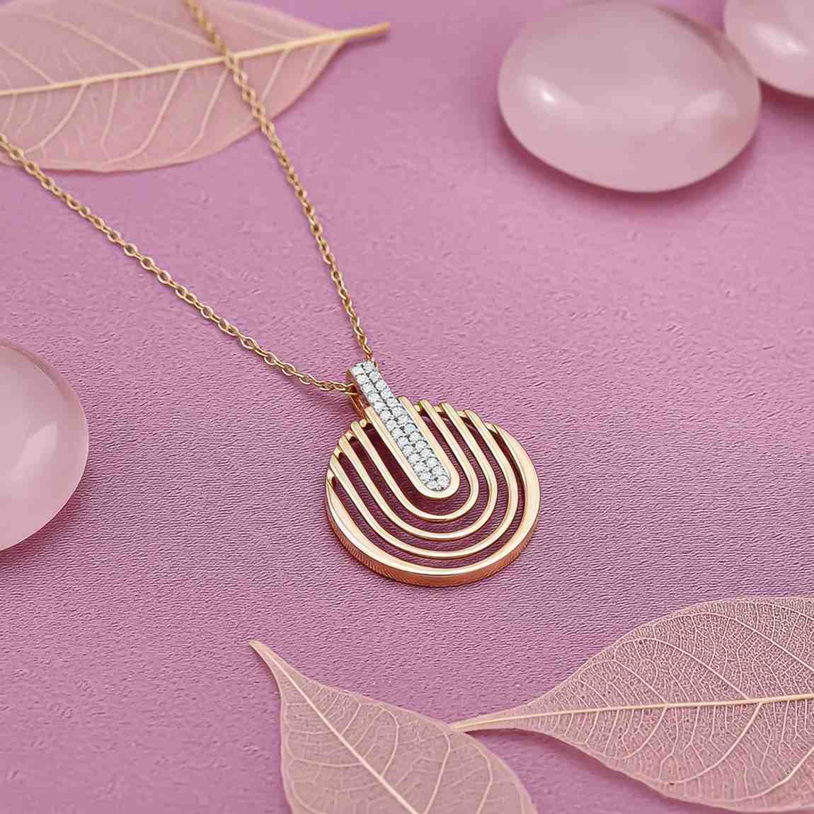 Silver Clutched Medal Rose Gold Pendant