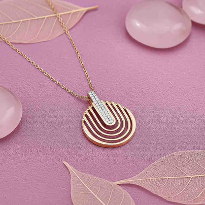 Silver Clutched Medal Rose Gold Pendant