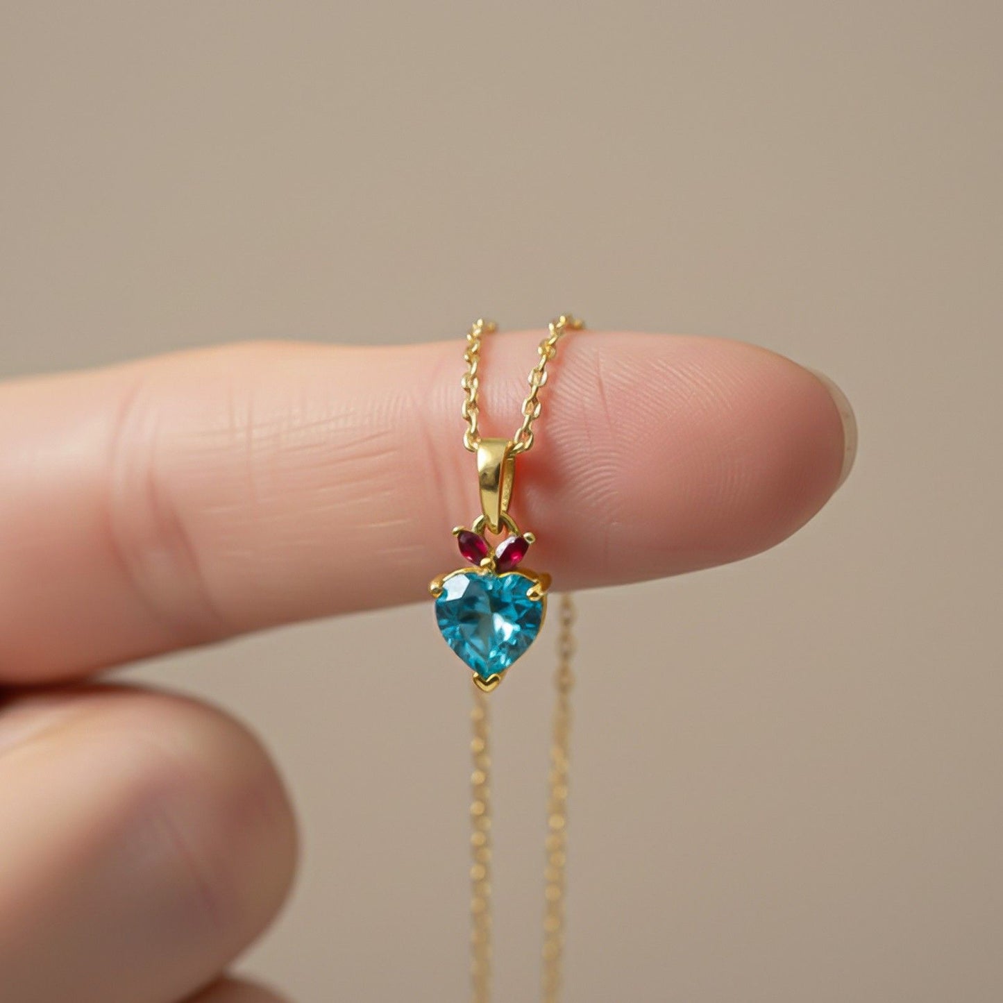 Golden Heart Shaped Bold Pendant