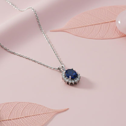Silver Glory Sapphire Pendant