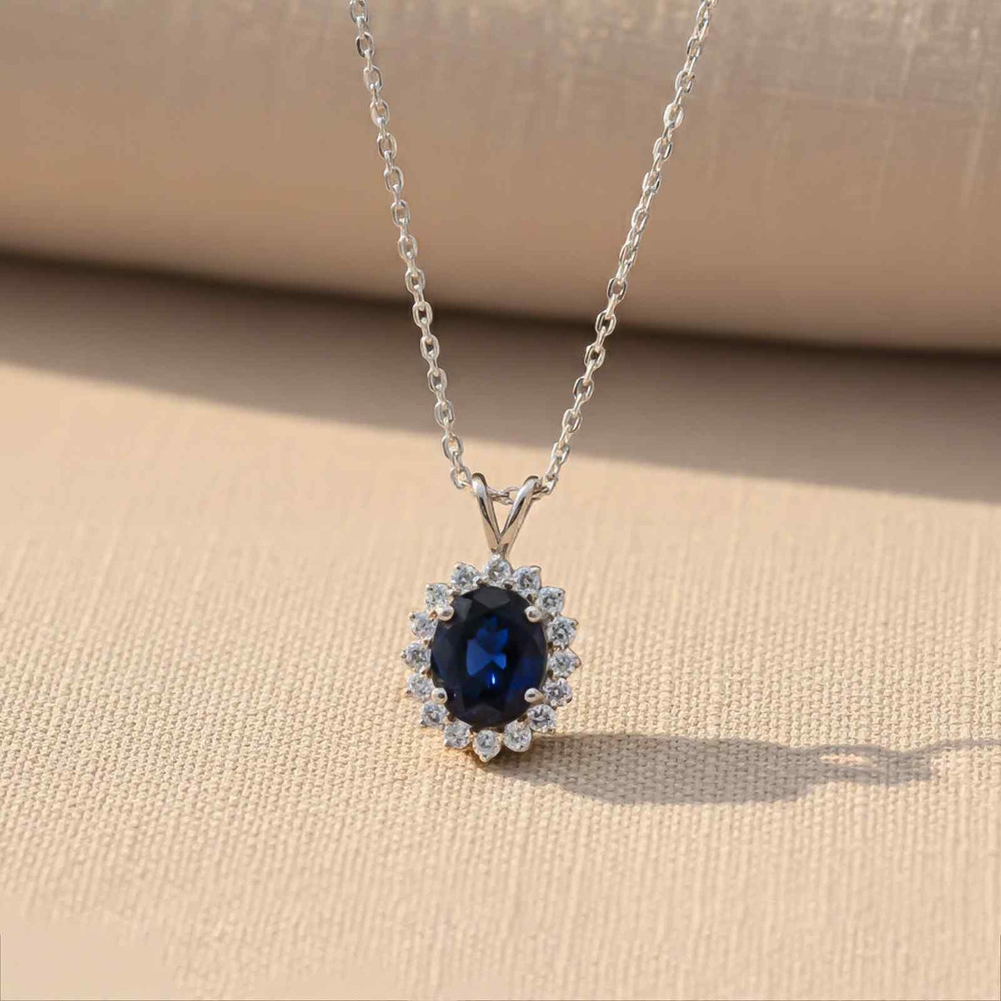 Silver Glory Sapphire Pendant