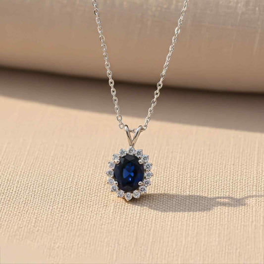 Silver Glory Sapphire Pendant
