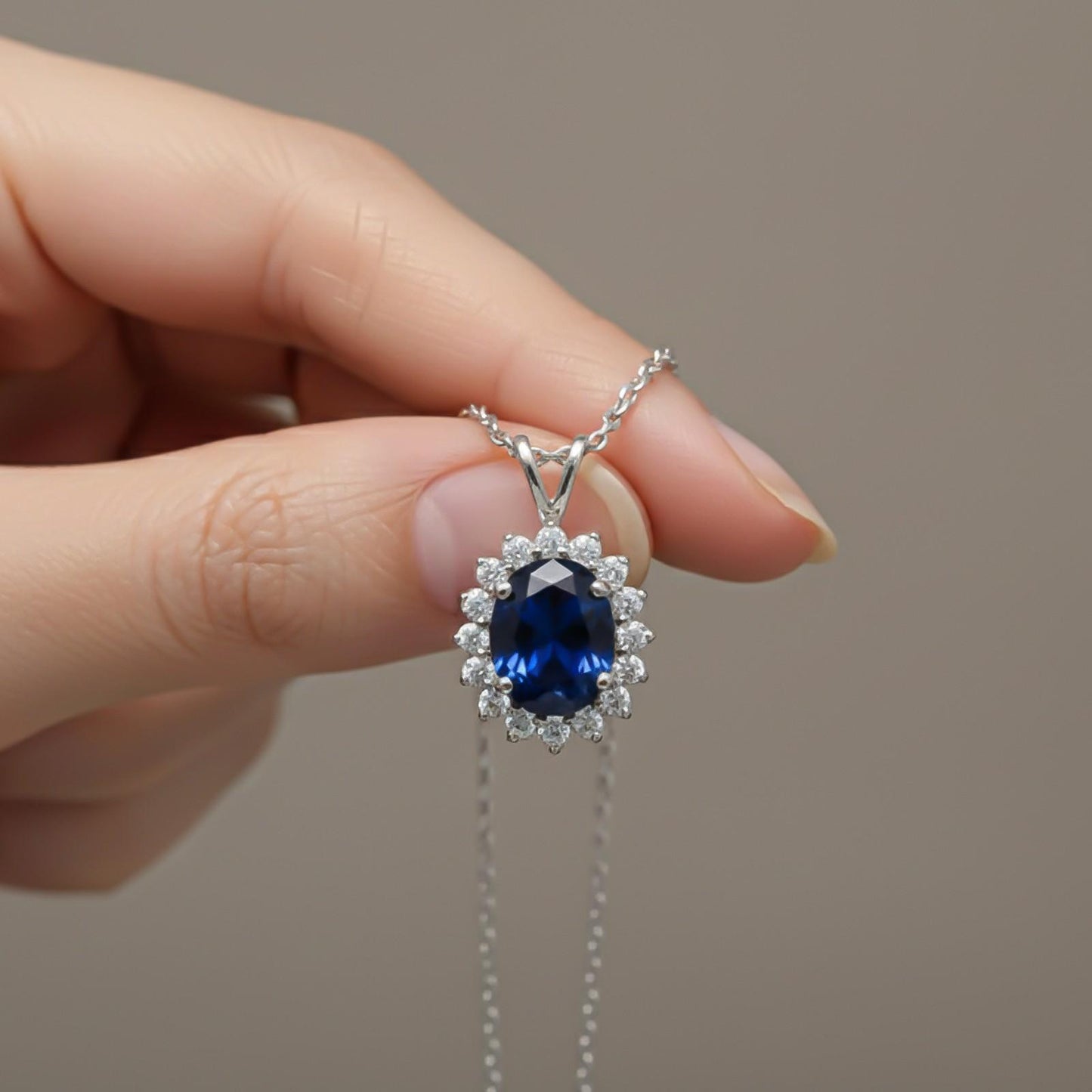 Silver Glory Sapphire Pendant