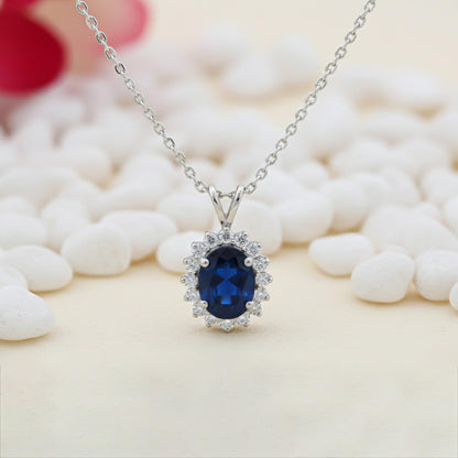 Silver Glory Sapphire Pendant