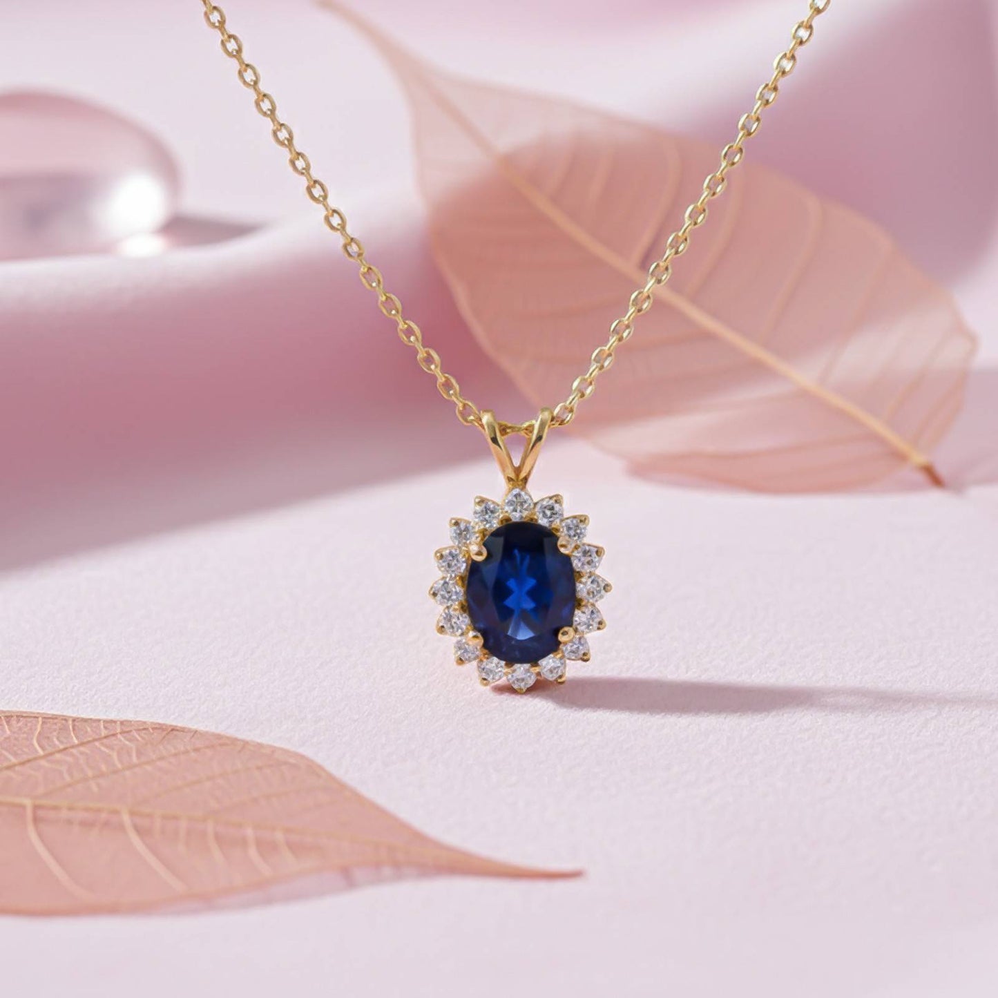 Golden Glory Sapphire Pendant