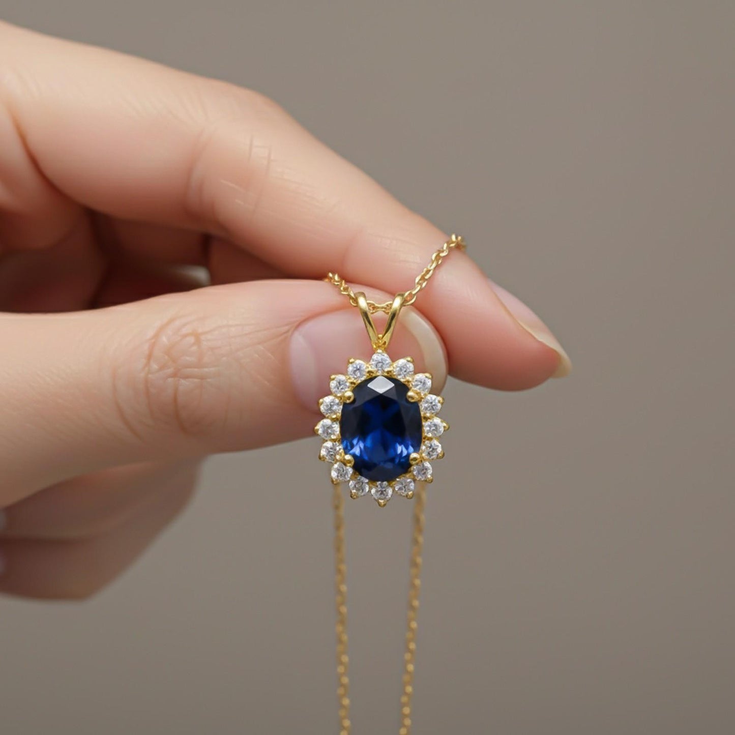 Golden Glory Sapphire Pendant