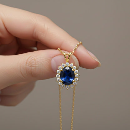 Golden Glory Sapphire Pendant