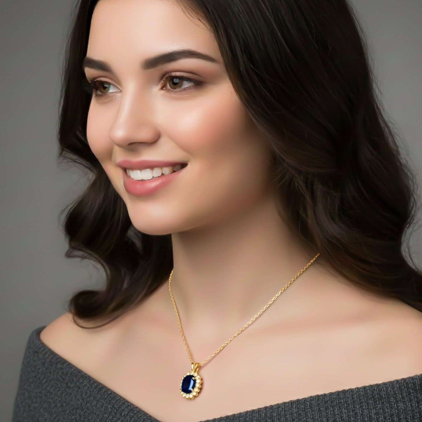 Golden Glory Sapphire Pendant