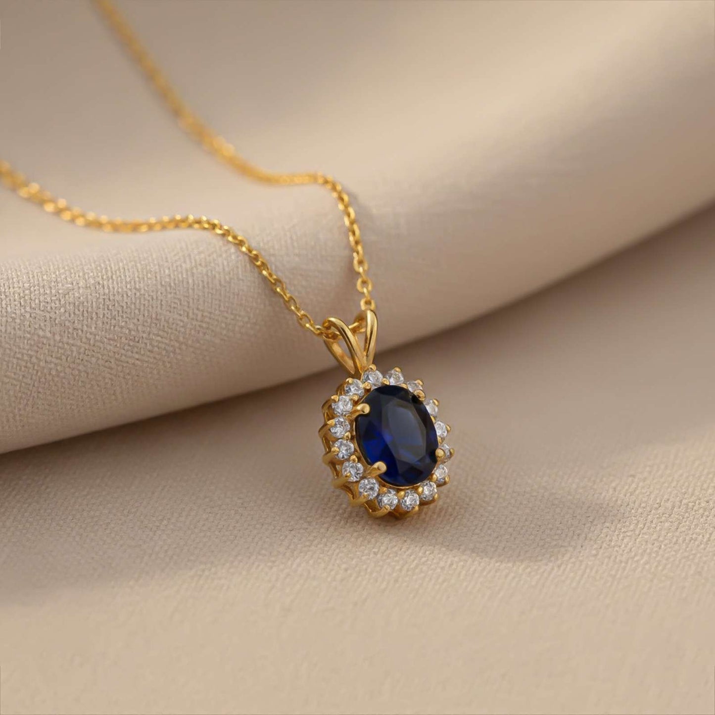 Golden Glory Sapphire Pendant