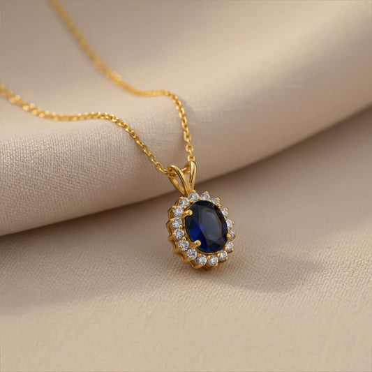 Golden Glory Sapphire Pendant